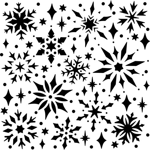 The Crafter's Workshop - 6 x 6 Stencils - Snowflake Sparkles