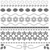 The Crafter's Workshop - 12 x 12 Doodling Templates - Deco Stitches