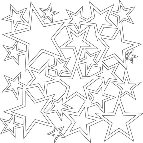 The Crafter's Workshop - 12 x 12 Doodling Templates - Star Shower