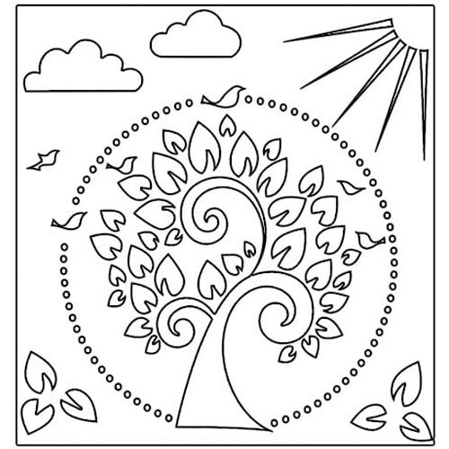 The Crafter's Workshop - 12 x 12 Doodling Templates - Tree of Life