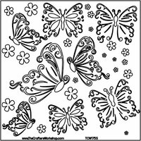 The Crafter's Workshop - 12 x 12 Doodling Templates - Butterflies