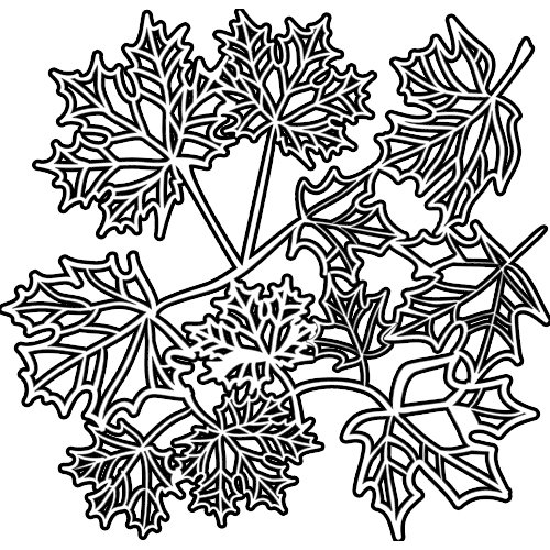 The Crafter's Workshop - 12 x 12 Doodling Templates - Maple Leaves
