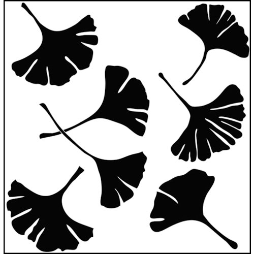 The Crafter's Workshop - 12 x 12 Doodling Templates - Ginkgo Leaves