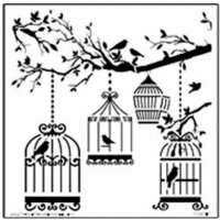 The Crafter's Workshop - 12 x 12 Doodling Templates - Birds of a Feather
