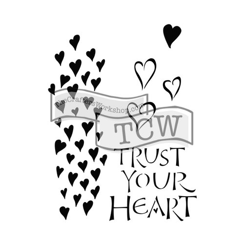 The Crafters Workshop - 6 x 9 Doodling Templates - Trust your Heart