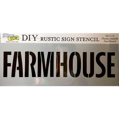 The Crafter's Workshop - 16.5 x 6 Rustic Sign Stencil - Farmhouse