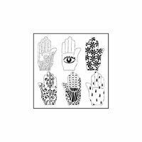The Crafter's Workshop - 6 x 6 Doodling Templates - Mini Henna Hands