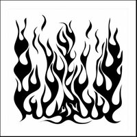The Crafter's Workshop - 12 x 12 Doodling Templates - Flames