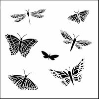 The Crafter's Workshop - 12 x 12 Doodling Templates - Mariposas