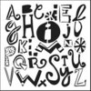 The Crafter's Workshop - 12 x 12 Doodling Templates - Mixed-up Alphabet