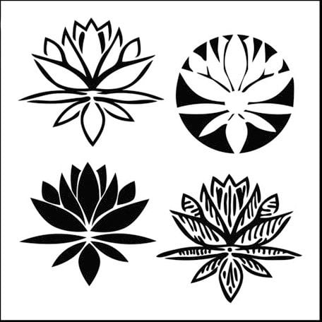 The Crafter's Workshop - 12 x 12 Doodling Templates - Lotus Blossom