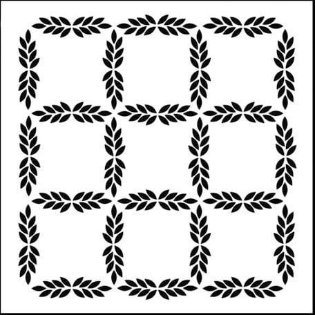 The Crafter's Workshop - 12 x 12 Doodling Templates - Leaf Grid