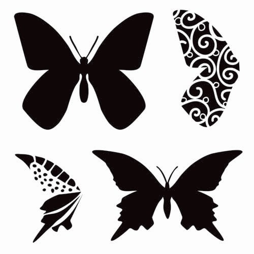 The Crafter's Workshop - 12 x 12 Doodling Templates - Layered Butterflies