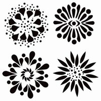 The Crafter's Workshop - 12 x 12 Doodling Templates - 4 Flowers