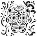 The Crafter's Workshop - 12 x 12 Doodling Templates - Mexican Skull