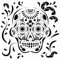 The Crafter's Workshop - 6 x 6 Doodling Templates - Mini Mexican Skull