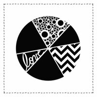 The Crafter's Workshop - 12 x 12 Doodling Template - Pie Chart