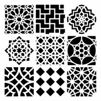 The Crafter's Workshop - 6 x 6 Doodling Template - Mini Moroccan Tiles