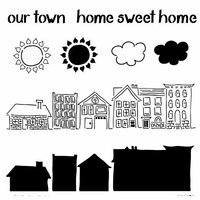 The Crafter's Workshop - 12 x 12 Doodling Template - Sweet Home