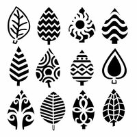 The Crafter's Workshop - 6 x 6 Doodling Template - Mini Abstract Leaves