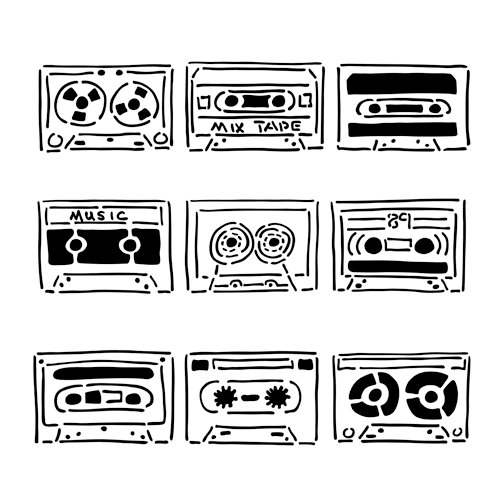 The Crafter's Workshop - 6 x 6 Doodling Template - Mini Mix Tape