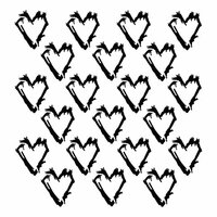 The Crafter's Workshop - 12 x 12 Doodling Template - Grunge Hearts