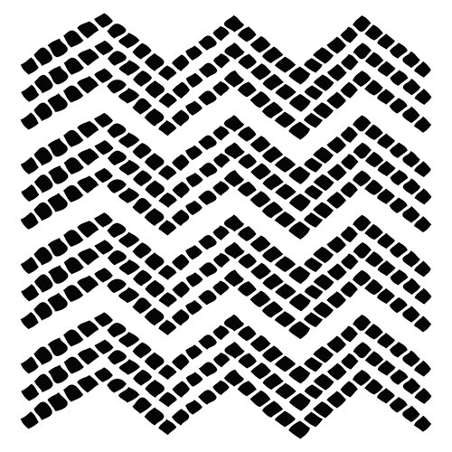 The Crafter's Workshop - 6 x 6 Doodling Template - Mini Chevron Tiles