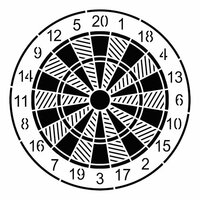 The Crafter's Workshop - 6 x 6 Doodling Template - Mini Dartboard