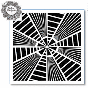 The Crafter's Workshop - 12 x 12 Doodling Template - Stripes Explosion