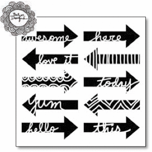 The Crafter's Workshop - 12 x 12 Doodling Template - Word Arrows
