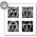 The Crafter's Workshop - 6 x 6 Doodling Template - Four Faces