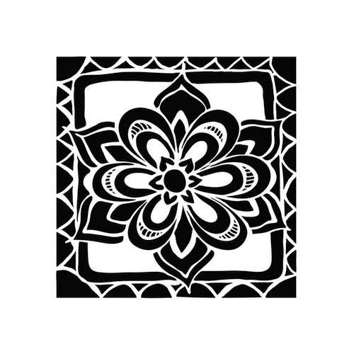 The Crafter's Workshop - 6 x 6 Doodling Template - Zen Flower