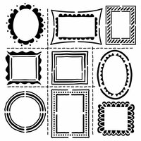 The Crafter's Workshop - 12 x 12 Doodling Template - Hand Drawn Frames