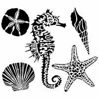 The Crafter's Workshop - 6 x 6 Doodling Template - Sea Creatures