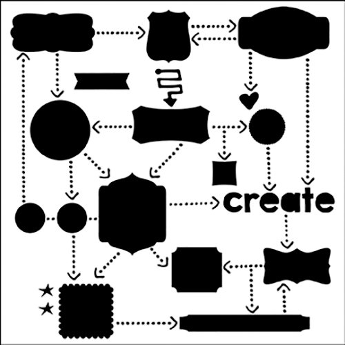 The Crafter's Workshop - 12 x 12 Doodling Templates - Flow Chart