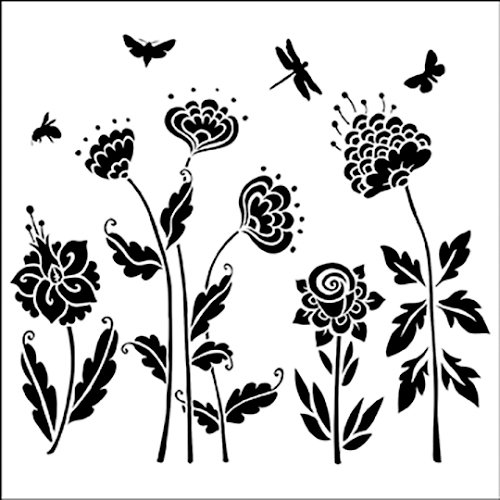 The Crafter's Workshop - 12 x 12 Doodling Templates - Flying Garden