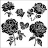 The Crafter's Workshop - 6 x 6 Doodling Templates - Mini Cabbage Roses