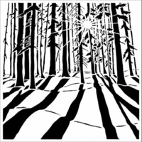 The Crafter's Workshop - 12 x 12 Doodling Templates - Sunlit Forest