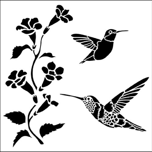 The Crafter's Workshop - 12 x 12 Doodling Templates - Hummingbirds
