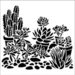 The Crafter's Workshop - 12 x 12 Doodling Templates - Desert Garden
