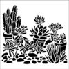 The Crafter's Workshop - 6 x 6 Doodling Templates - Mini Desert Garden