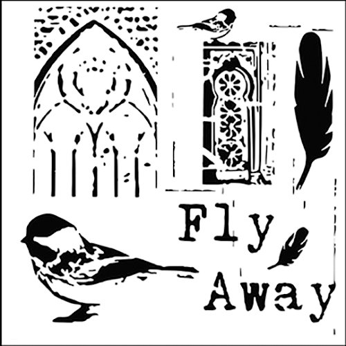 The Crafter's Workshop - 6 x 6 Stencils - Mini Fly Away