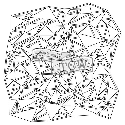 The Crafters Workshop - 12 x 12 Doodling Templates - Shattered Triangles