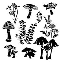 The Crafter's Workshop - 6 x 6 Stencils - Mini Whimsical Shrooms