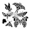 The Crafters Workshop - 12 x 12 Doodling Templates - Graceful Moths