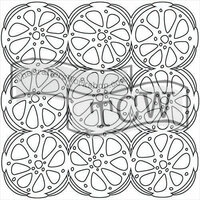 The Crafters Workshop - 6 x 6 Doodling Templates - Mini Orange Slices