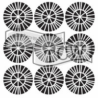 The Crafters Workshop - 12 x 12 Doodling Templates - Spikey Wheels