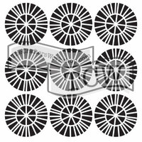 The Crafters Workshop - 6 x 6 Doodling Templates - Mini Spikey Wheels
