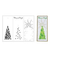 The Crafter's Workshop - 3-in-1 Layering Stencils - 8.5 x 11 Sheet - Slimline - Tall Christmas Tree