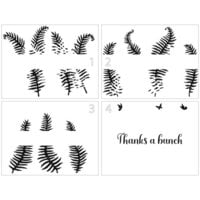 The Crafter's Workshop - 4-in-1 Layering Stencils - 8.5 x 11 Sheet - A2 Fern Banner
